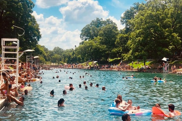 So many swimming holes, including Barton Springs in Austin.