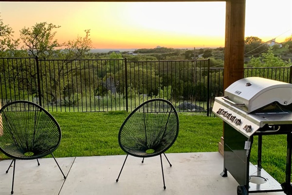 Enjoy our stainless steel propane grill.