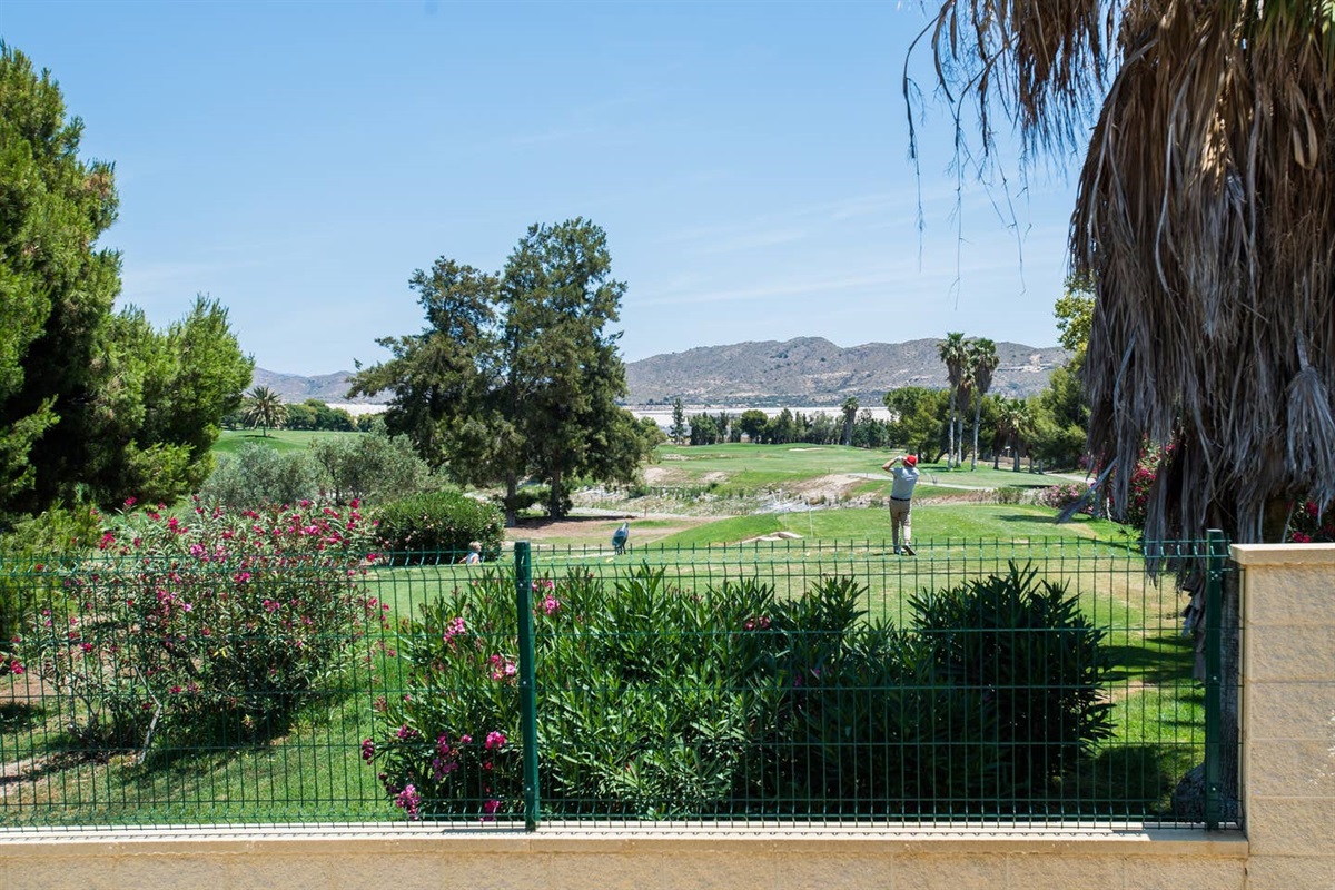 View of the golf course from the conservatory