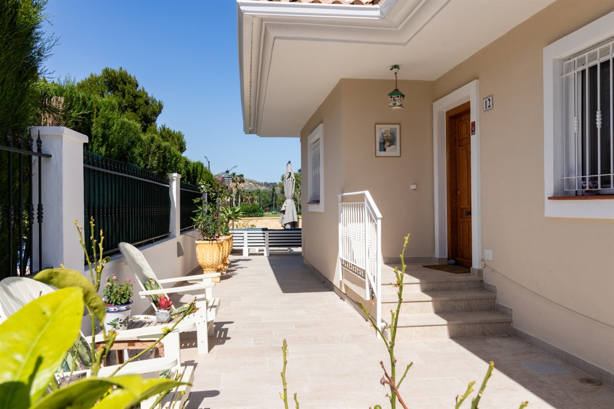 Front door entrance of the villa