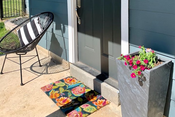 Our front porch is a great spot for listening to birds, watching deer, and of course, evening sunsets.